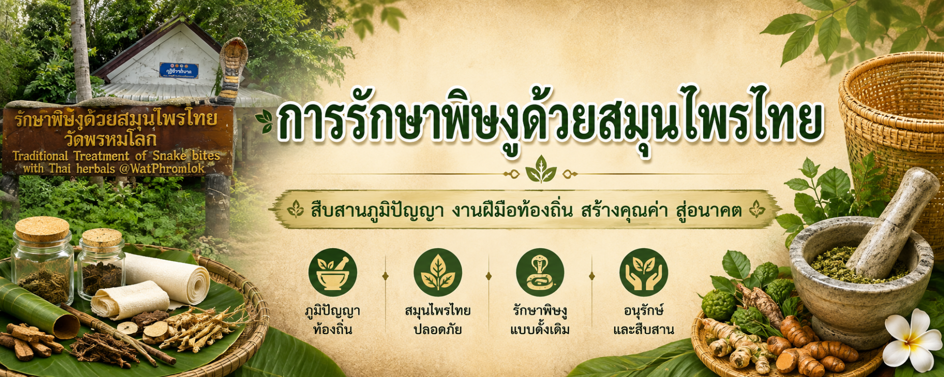 พระอาจารย์บุญช่วย เตชธมฺโม  ( ขำสุย ) การรักษาพิษงูด้วยสมุนไพรไทย