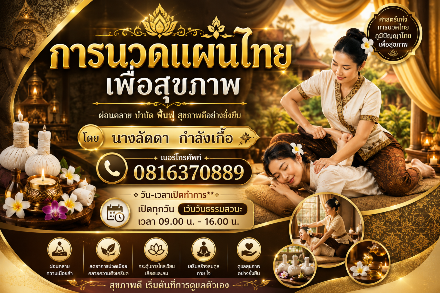 การนวดแผนไทยเพื่อสุขภาพ