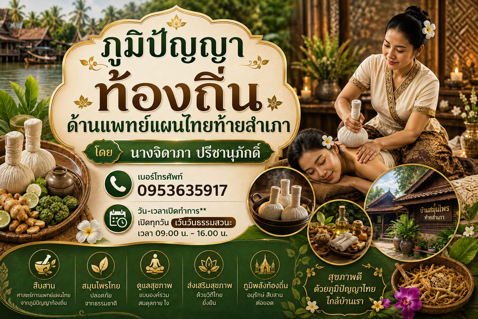 ภูมิปัญญาท้องถิ่นด้านแพทย์แผนไทยท้ายสำเภา