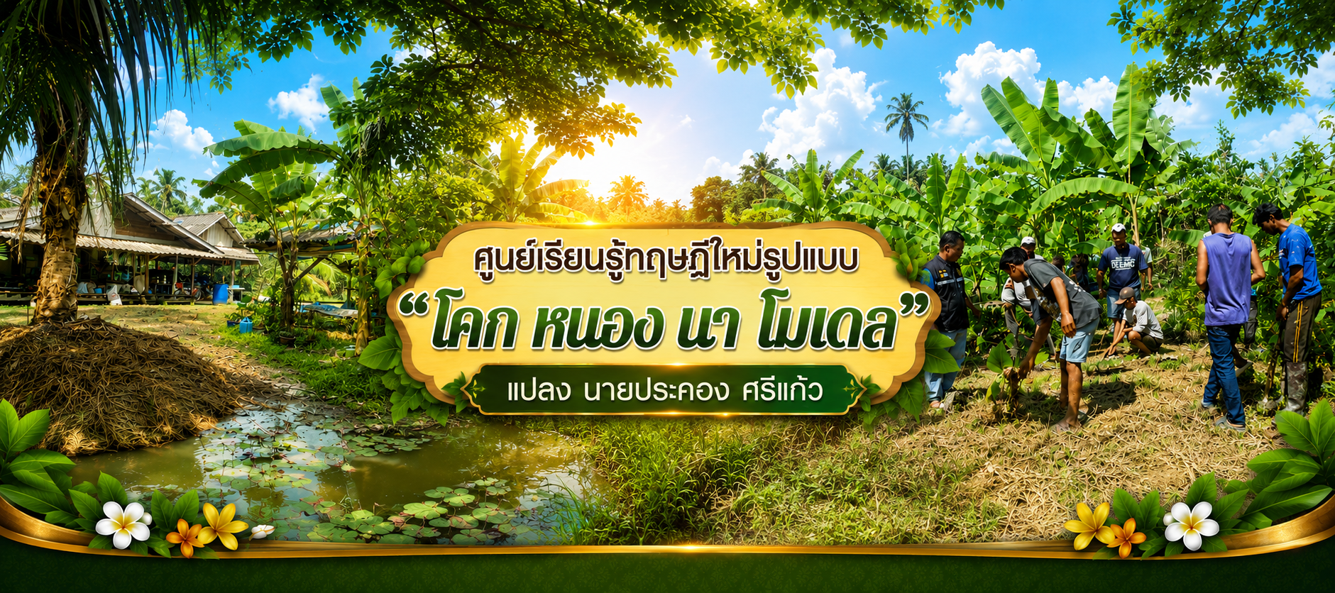 ศูนย์เรียนรู้ทฤษฎีใหม่รูปแบบ “โคก หนอง นา โมเดล” แปลง นายประคอง ศรีแก้ว