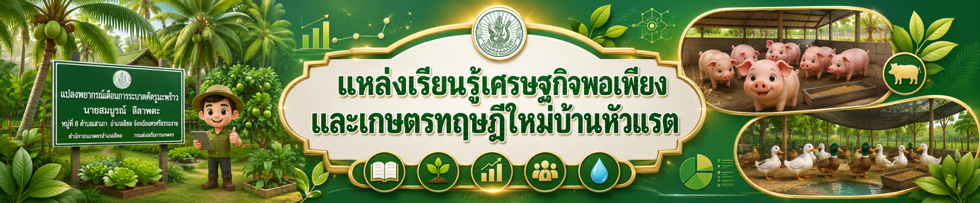 แหล่งเรียนรู้เศรษฐกิจพอเพียงและเกษตรทฤษฎีใหม่บ้านหัวแรต