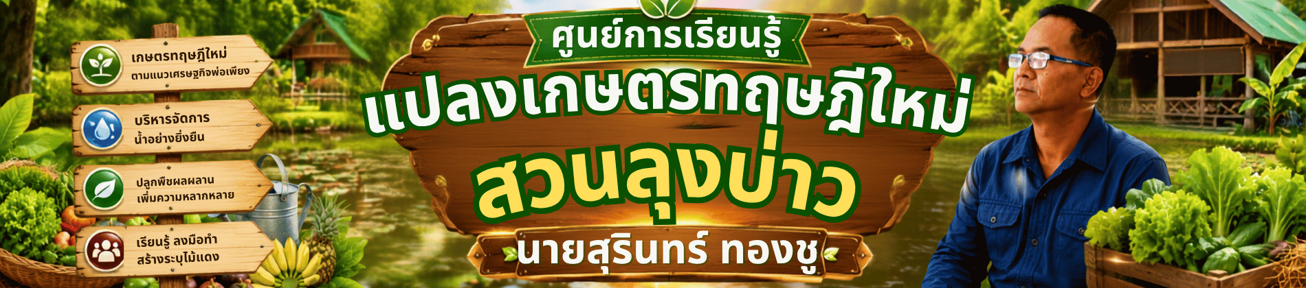 ศูนย์การเรียนรู้แปลงเกษตรทฤษฎีใหม่ สวนลุงบ่าว