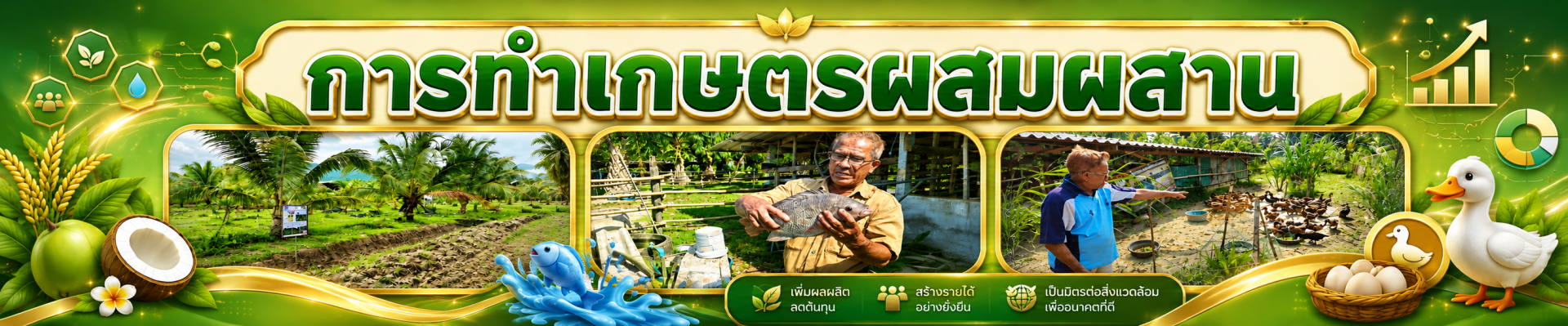แหล่งเรียนรู้เกษตรผสมผสานบ้านห้วยทรายทอง