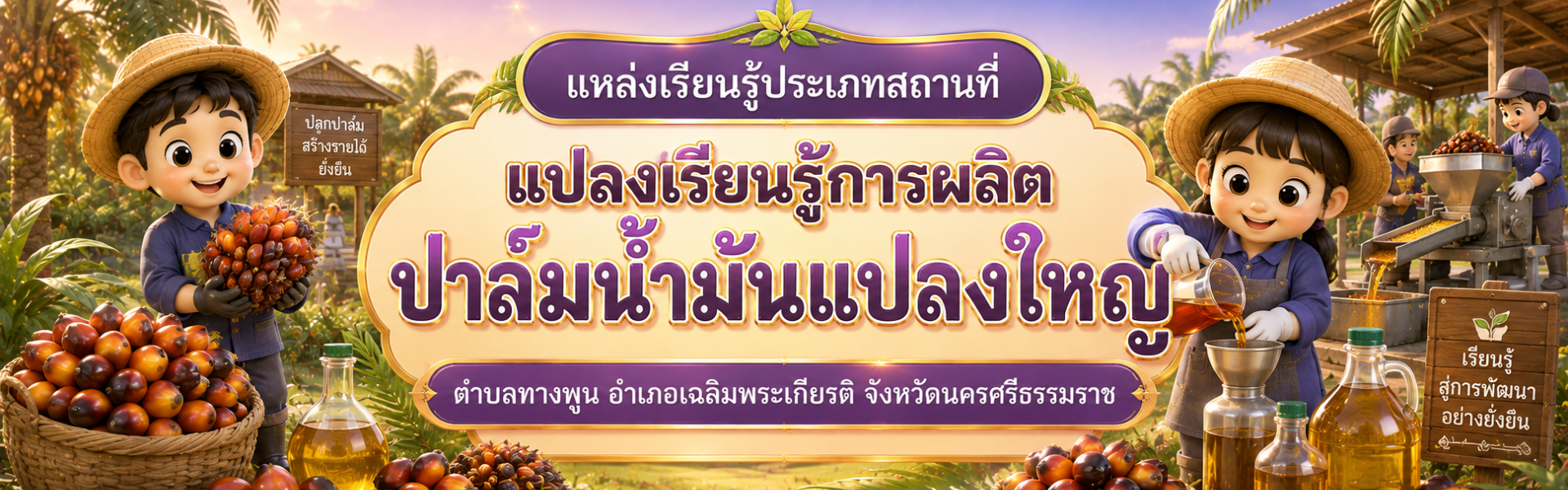 แปลงเรียนรู้การผลิตปาล์มน้ำมันแปลงใหญ่