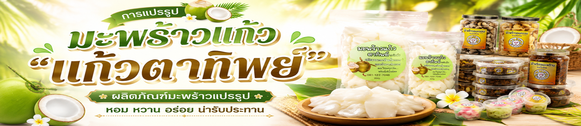การแปรรูปมะพร้าวแก้ว "แก้วตาทิพย์
