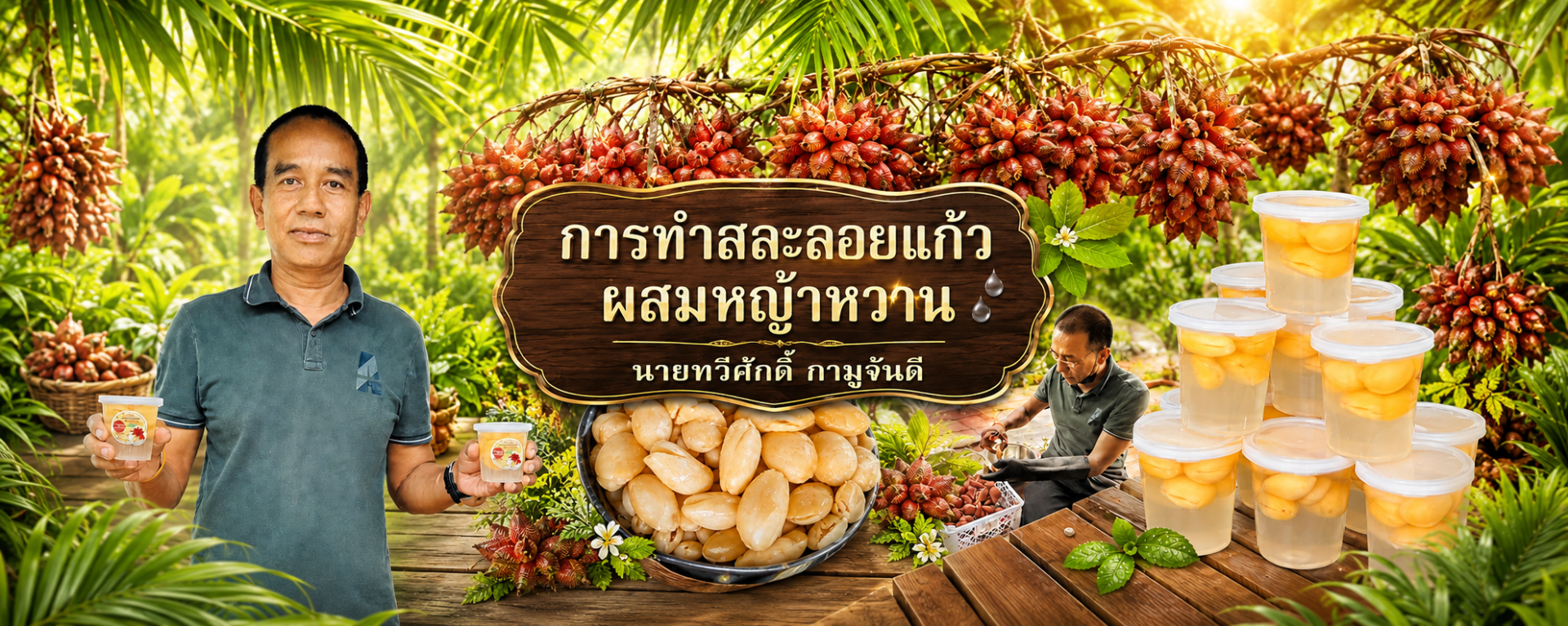 การแปรรูปสละลอยแก้วผสมหญ้าหวาน(นายทวีศักดิ์ กามูจันดี)